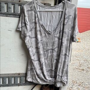 Casual Camouflage V-Neck Women's Tee